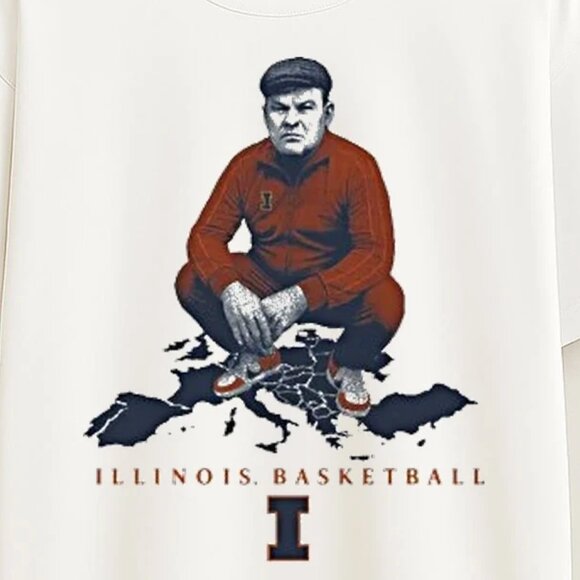 Bradimir Brad Underwood Maps Illinois Basketball Tour 2026 Shirt - Picture 2 of 5